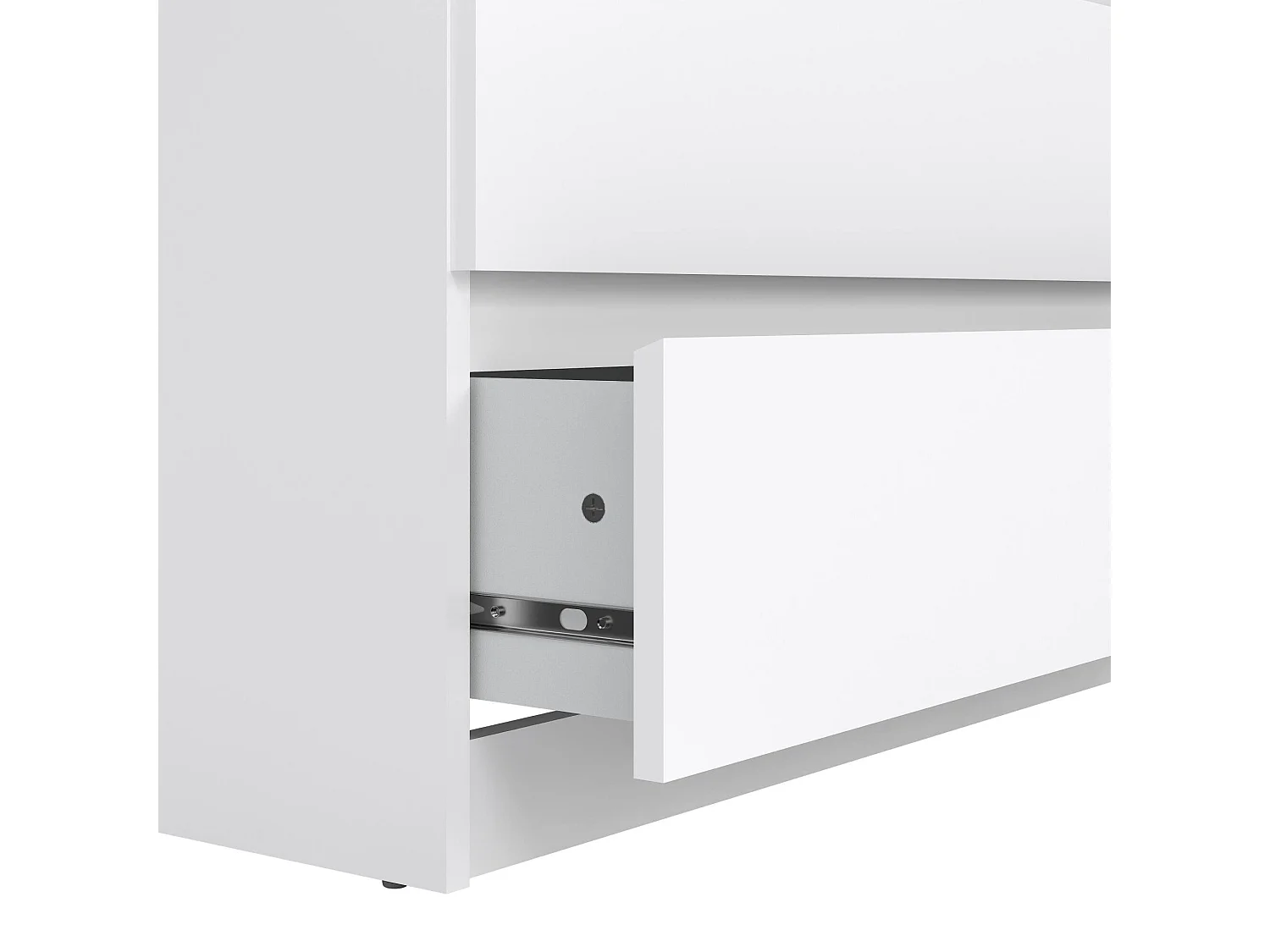 Commode Drivalt, Commode polyvalente, Commode de chambre, Meuble avec tiroirs, 77x50 h111 cm, Blanc