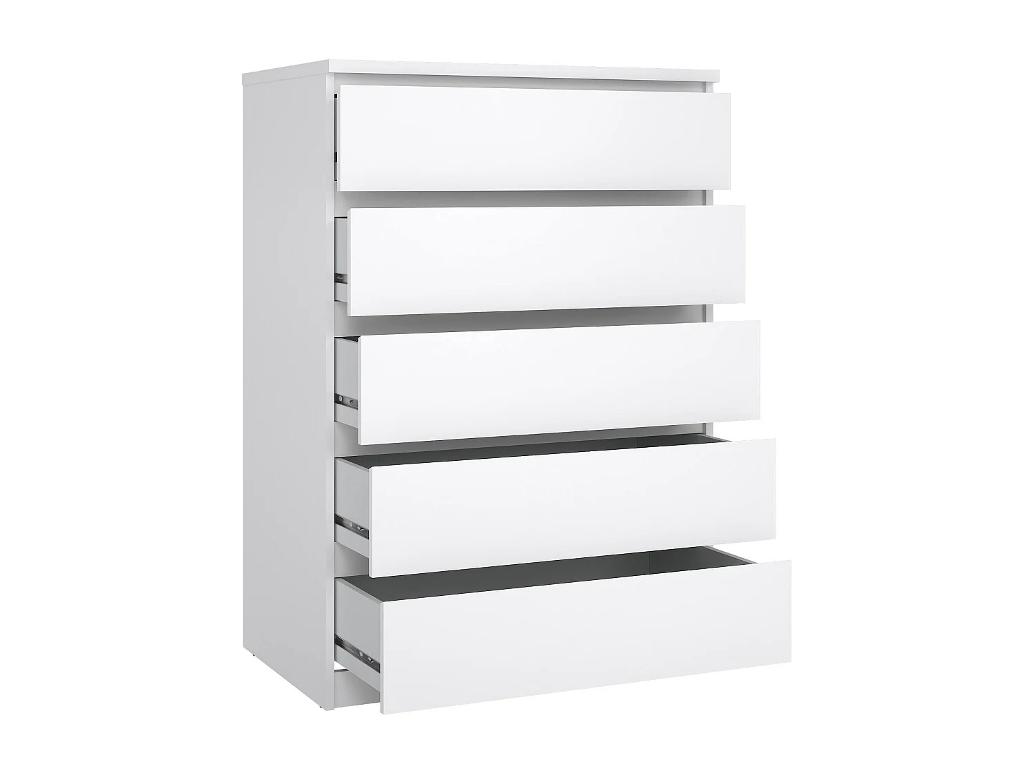 Commode Drivalt, Commode polyvalente, Commode de chambre, Meuble avec tiroirs, 77x50 h111 cm, Blanc