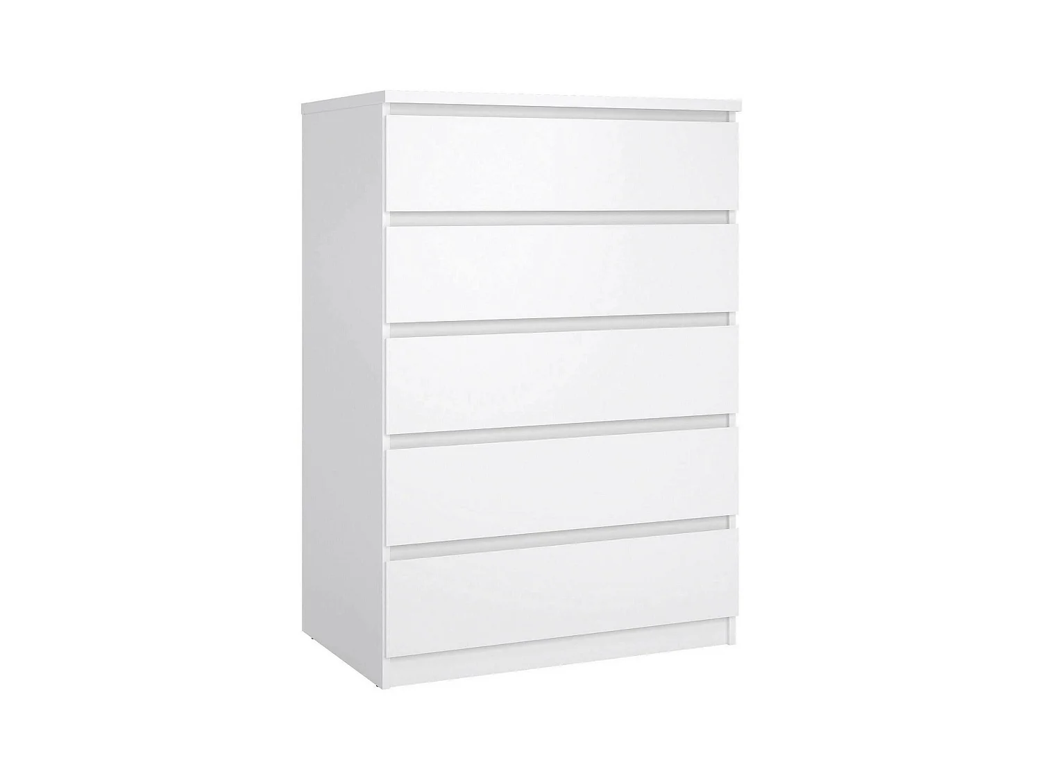 Commode Drivalt, Commode polyvalente, Commode de chambre, Meuble avec tiroirs, 77x50 h111 cm, Blanc