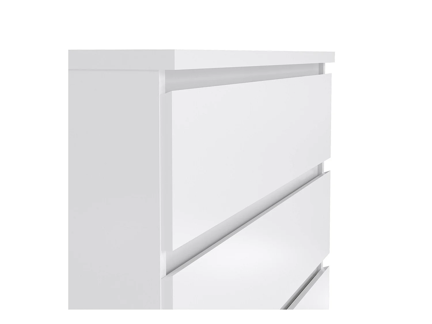 Commode Drivalt, Commode polyvalente, Commode de chambre, Meuble avec tiroirs, 77x50 h111 cm, Blanc
