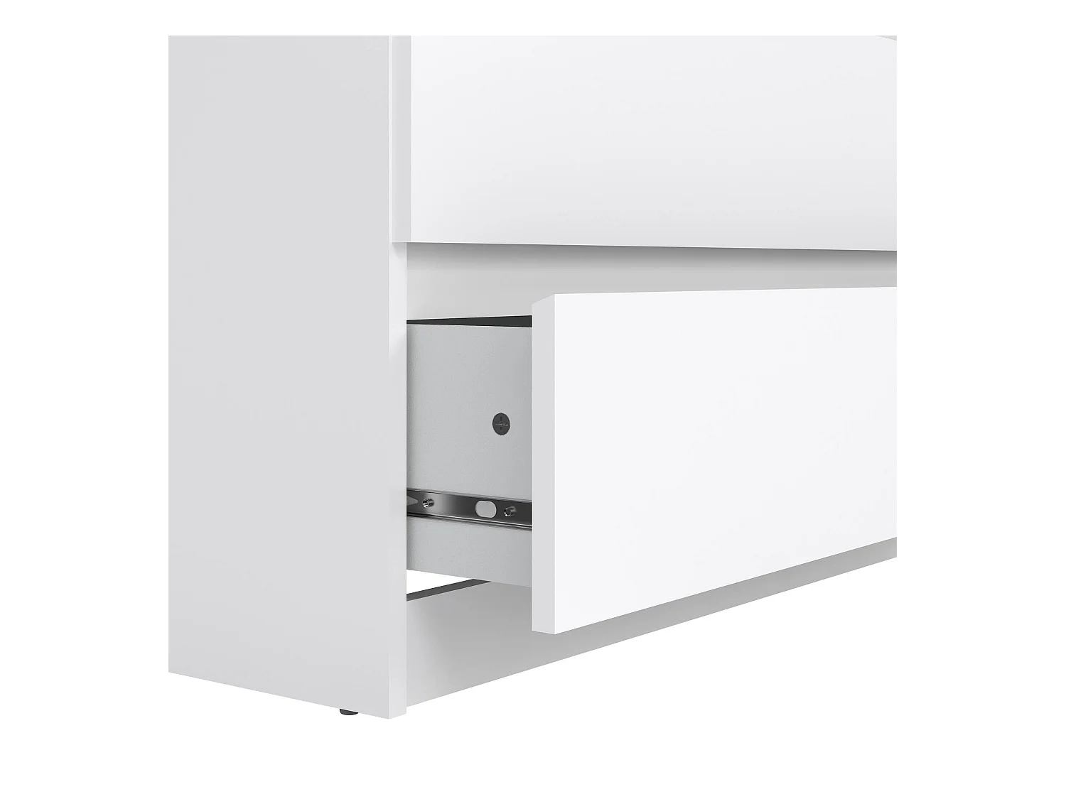 Commode Drivalt, Commode polyvalente, Commode de chambre, Meuble avec tiroirs, 77x50 h111 cm, Blanc