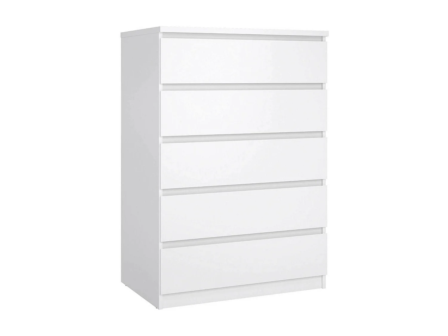 Cómoda Drivalt, Cómoda multiusos, Cómoda de quarto, Armário com gavetas, 77x50 h111 cm, Branco