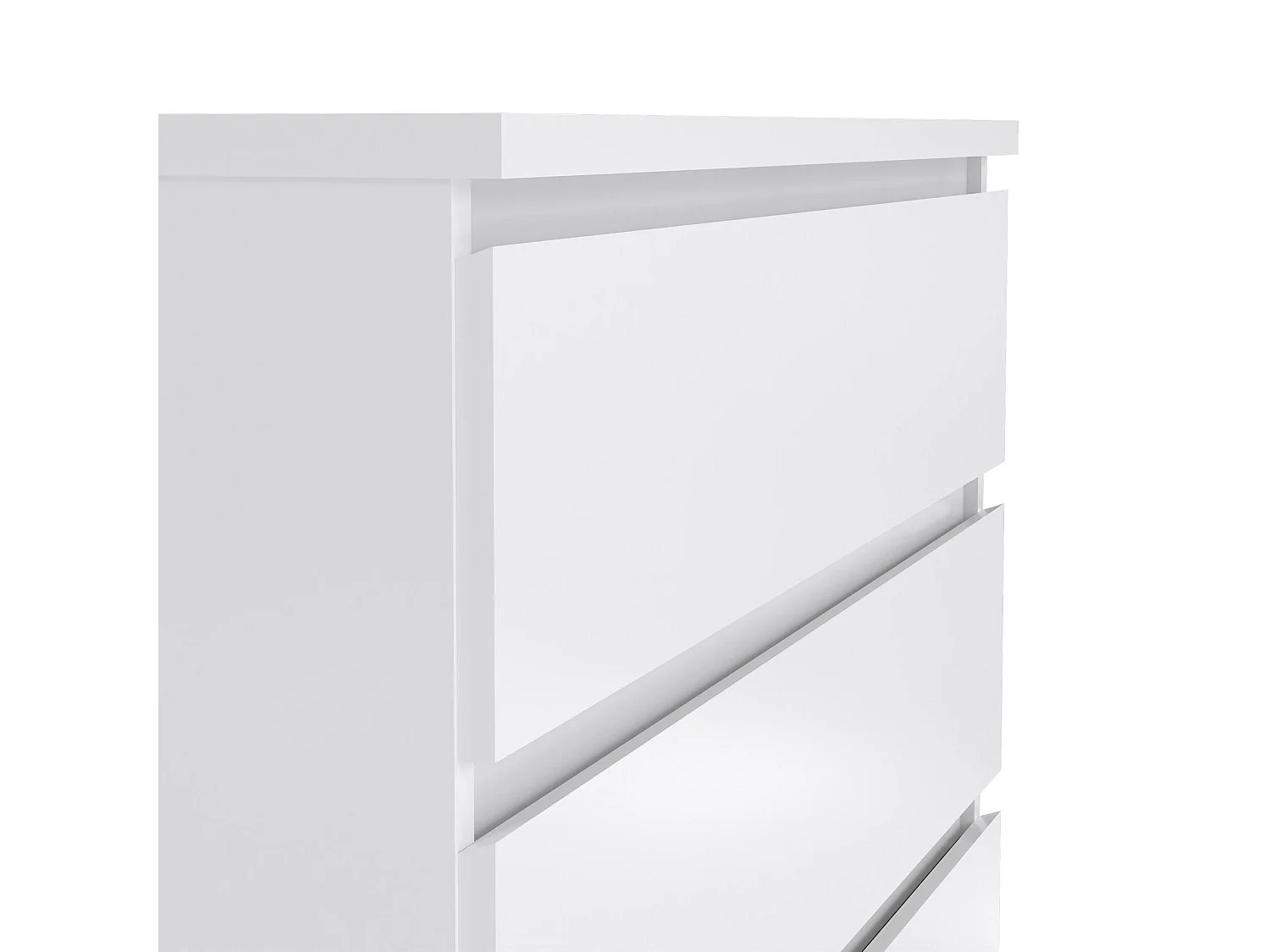 Commode Drivalt, Commode polyvalente, Commode de chambre, Meuble avec tiroirs, 77x50 h111 cm, Blanc