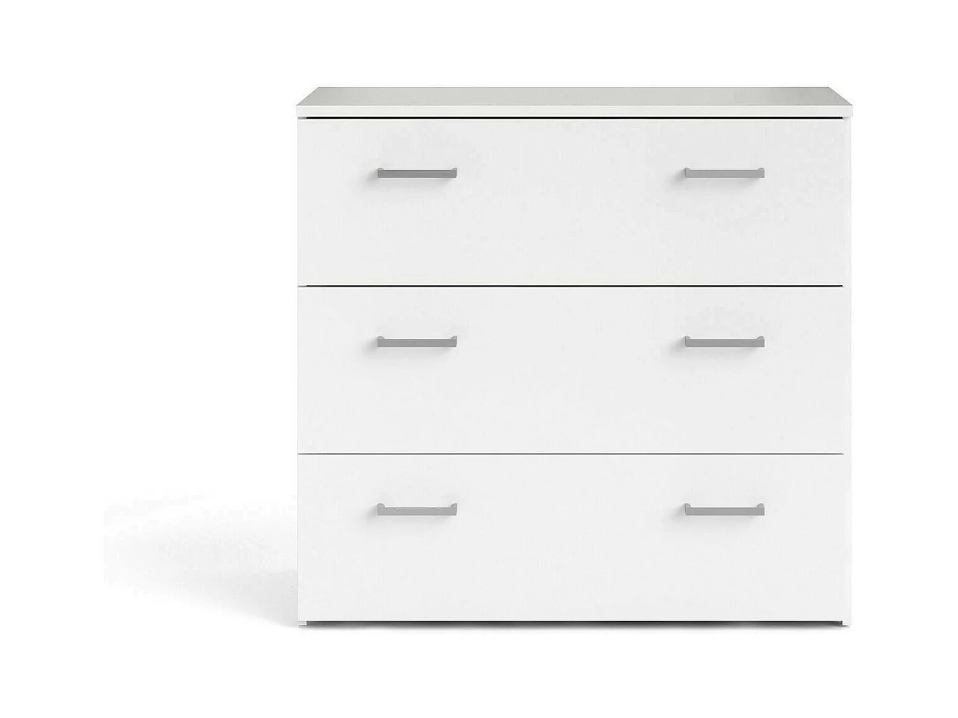 Commode Drenaul, Commode polyvalente, Commode de chambre, Meuble avec tiroirs, 74x36 h70 cm, Blanc