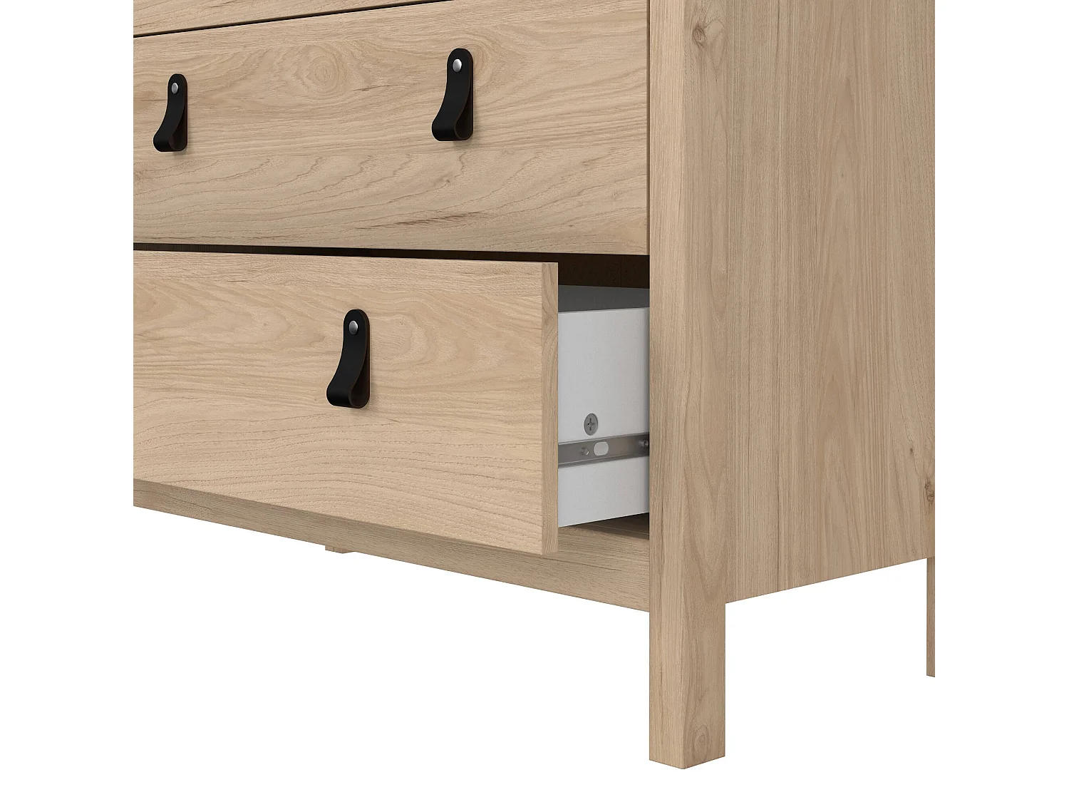 Cajonera Drizzol, Cómoda multiusos, Cómoda de dormitorio, Gabinete con cajones, 82x38 h99 cm, Roble