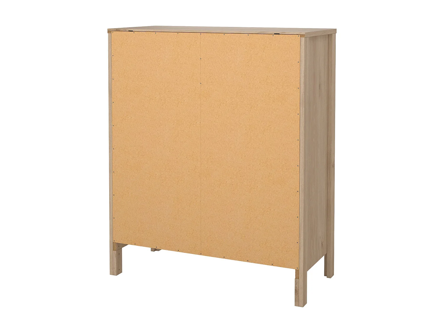 Commode Drizzol, Commode polyvalente, Commode de chambre, Meuble avec tiroirs, 82x38 h99 cm, Chêne clair