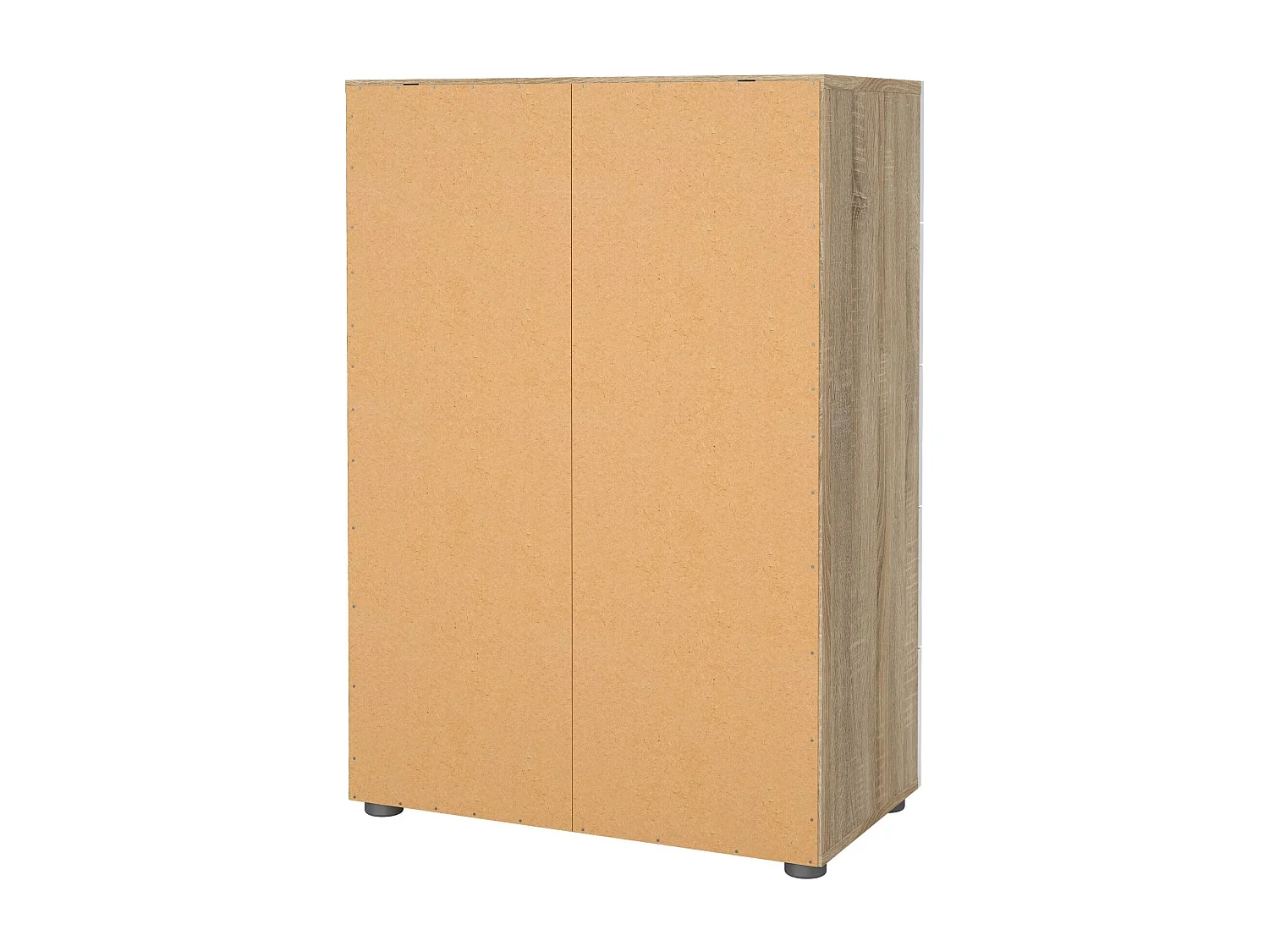 Cómoda Drosell, Cómoda multiusos, Cómoda de quarto, Armário com gavetas, 70x40 h102 cm, Carvalho e Branco