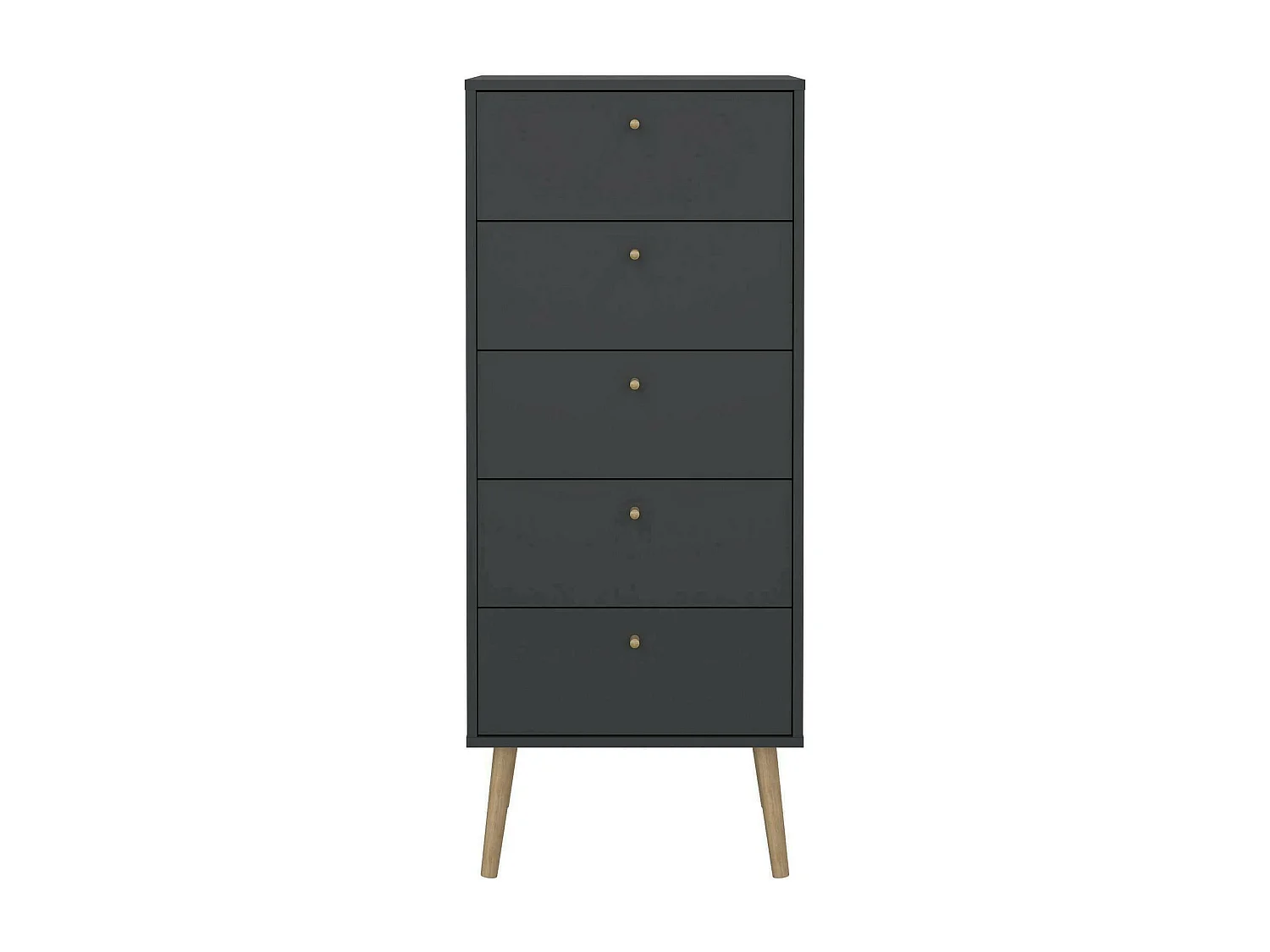 Commode Driv, Commode polyvalente, Commode de chambre, Meuble avec tiroirs, 50x39 h120 cm, Gris