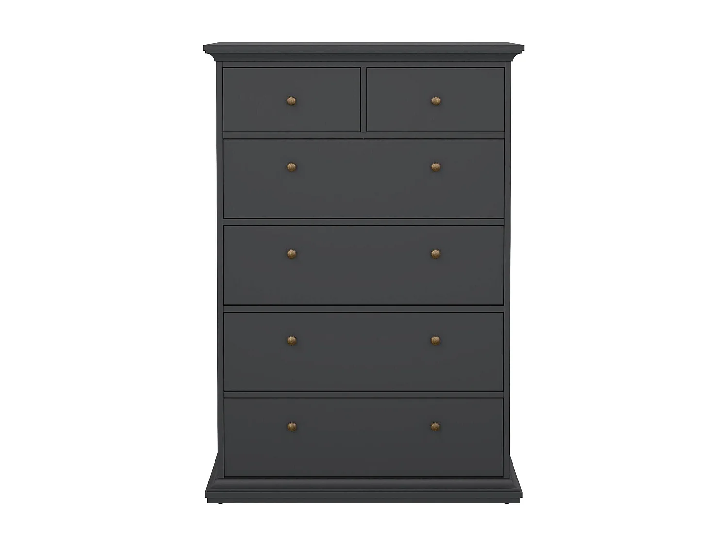 Dmora - Cassettiera Gaetana, 96x49 h139 cm, Grigio