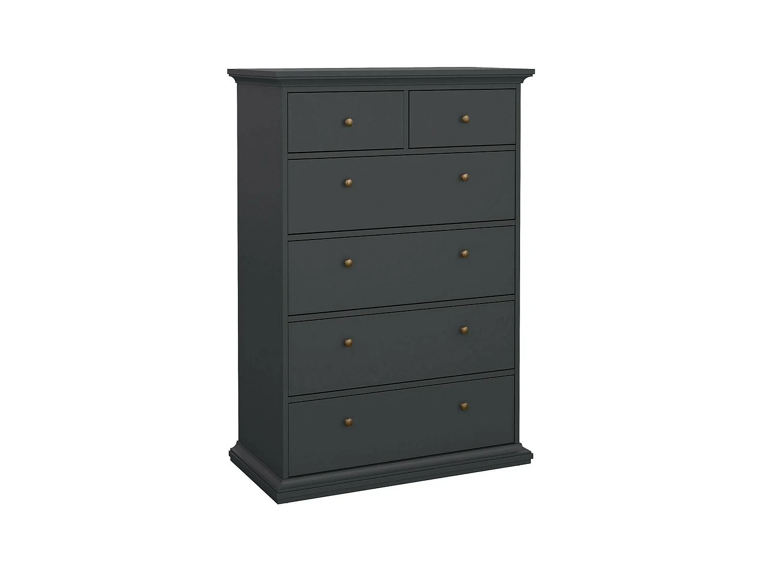 Commode Drighett, Commode polyvalente, Commode de chambre, Meuble avec tiroirs, 96x49 h139 cm, Gris