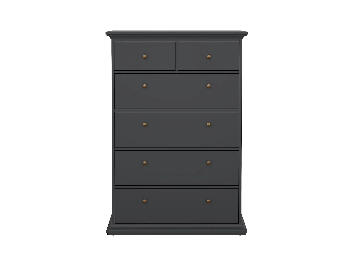 Commode Drighett, Commode polyvalente, Commode de chambre, Meuble avec tiroirs, 96x49 h139 cm, Gris