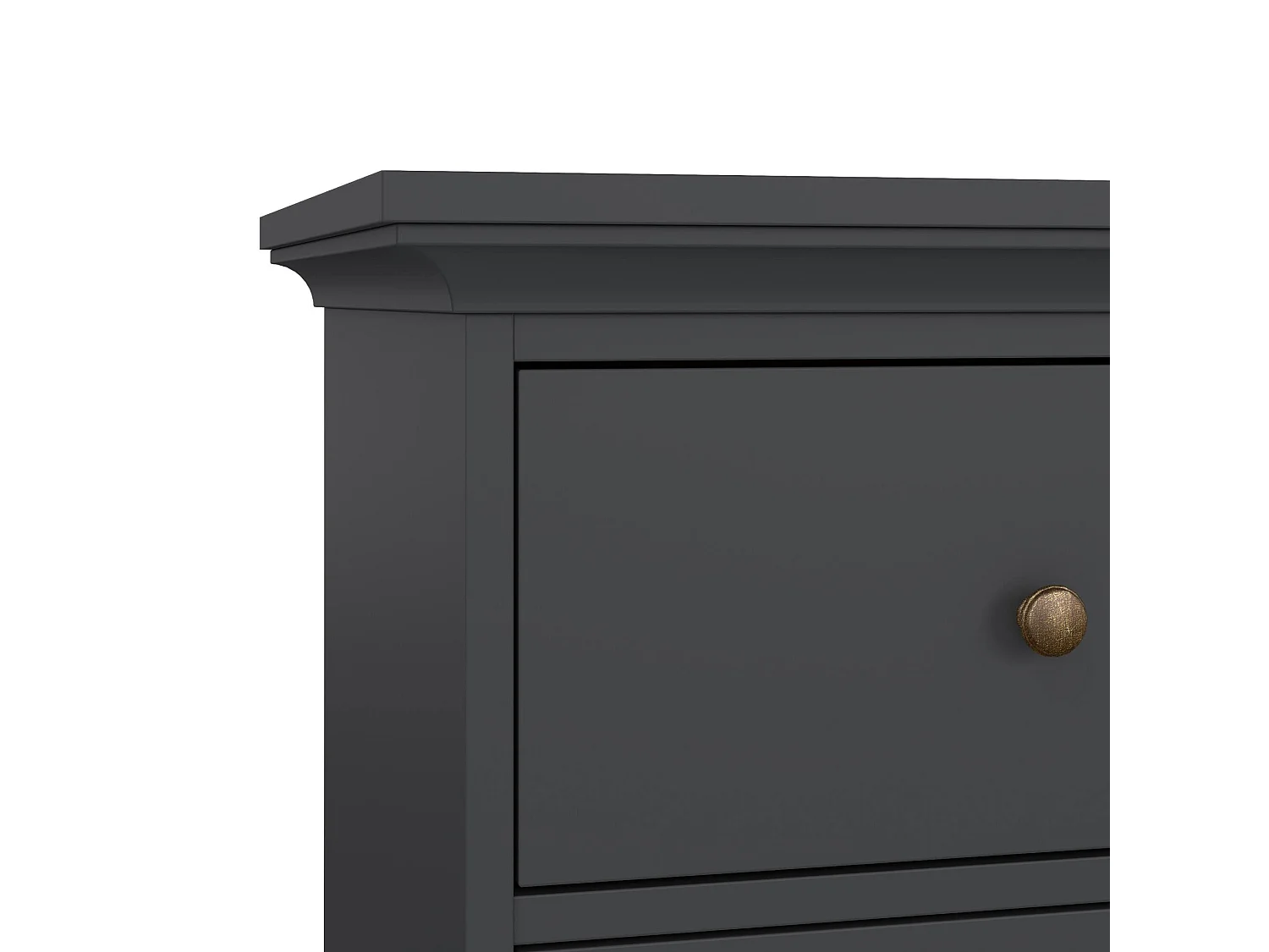 Cómoda Drighett, Cómoda multiusos, Cómoda de quarto, Armário com gavetas, 96x49 h139 cm, Cinza