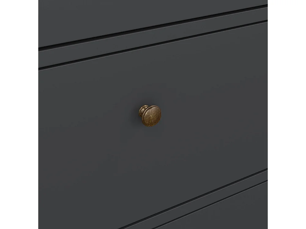 Commode Drighett, Commode polyvalente, Commode de chambre, Meuble avec tiroirs, 96x49 h139 cm, Gris