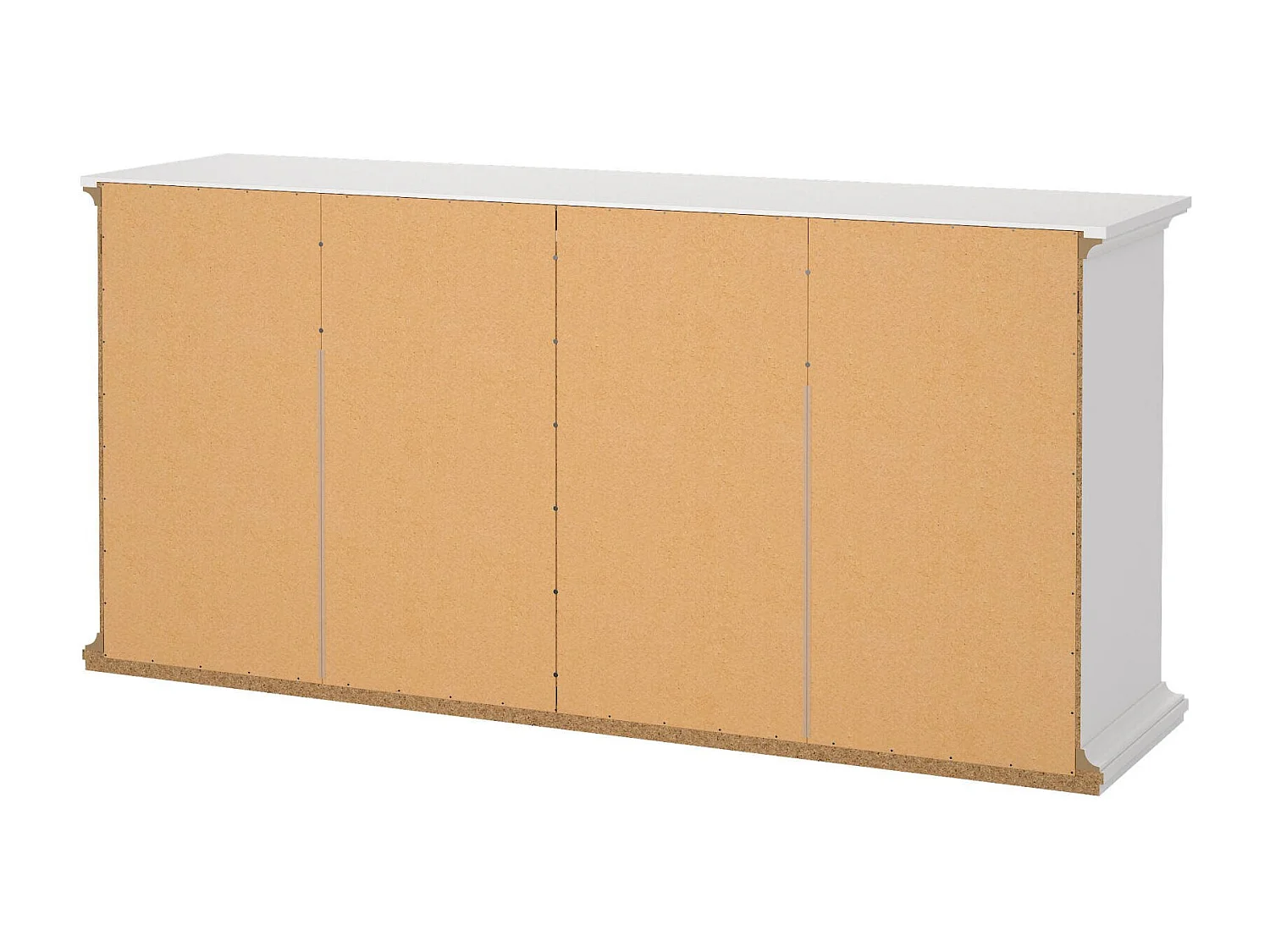 Kommode Drinaud, Mehrzweckkommode, Schlafzimmerkommode, Schrank mit Schubladen, 183x49 h87 cm, WeiÃŸ