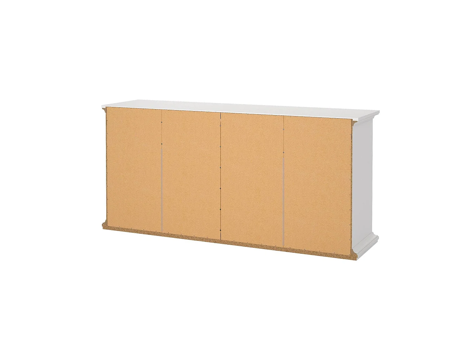 Kommode Drinaud, Mehrzweckkommode, Schlafzimmerkommode, Schrank mit Schubladen, 183x49 h87 cm, WeiÃŸ