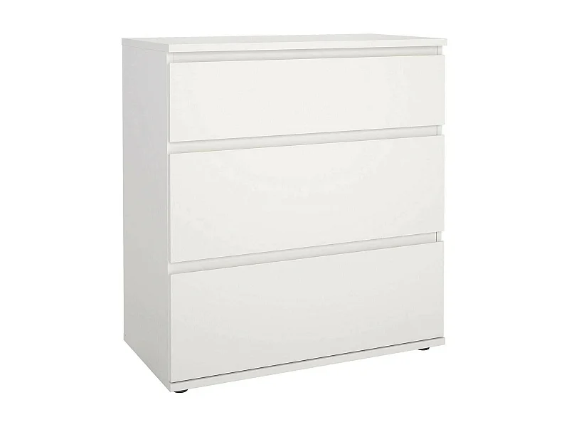 Commode Droman, Commode polyvalente, Commode de chambre, Meuble avec tiroirs, 77x40 h84 cm, Blanc