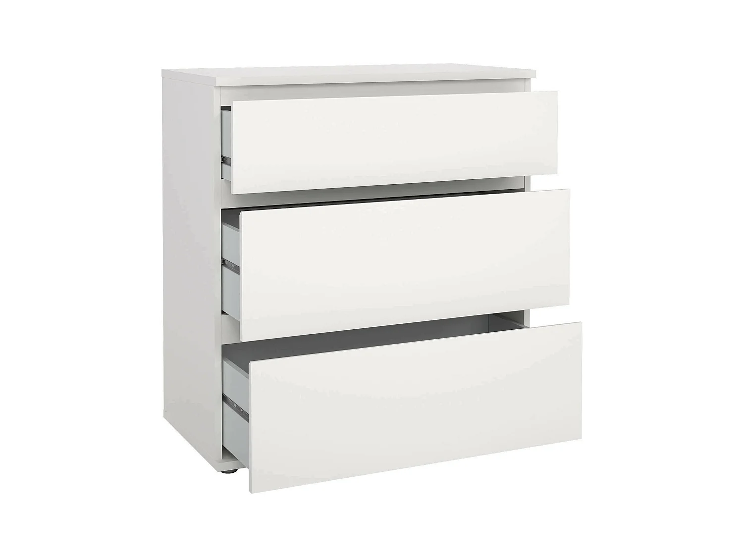 Commode Droman, Commode polyvalente, Commode de chambre, Meuble avec tiroirs, 77x40 h84 cm, Blanc