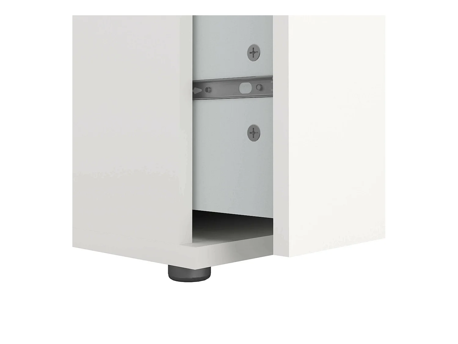 Commode Droman, Commode polyvalente, Commode de chambre, Meuble avec tiroirs, 77x40 h84 cm, Blanc