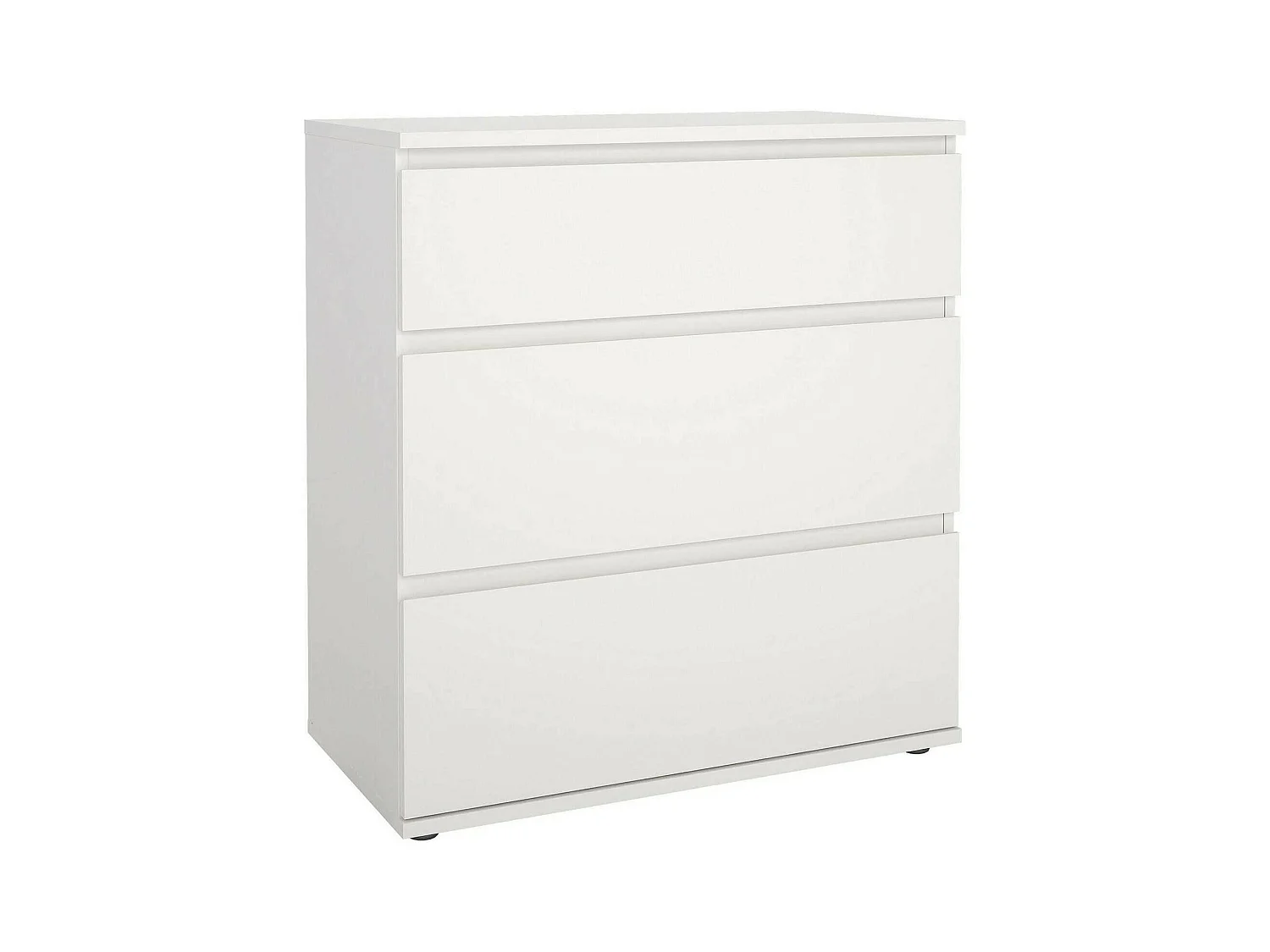 Commode Droman, Commode polyvalente, Commode de chambre, Meuble avec tiroirs, 77x40 h84 cm, Blanc