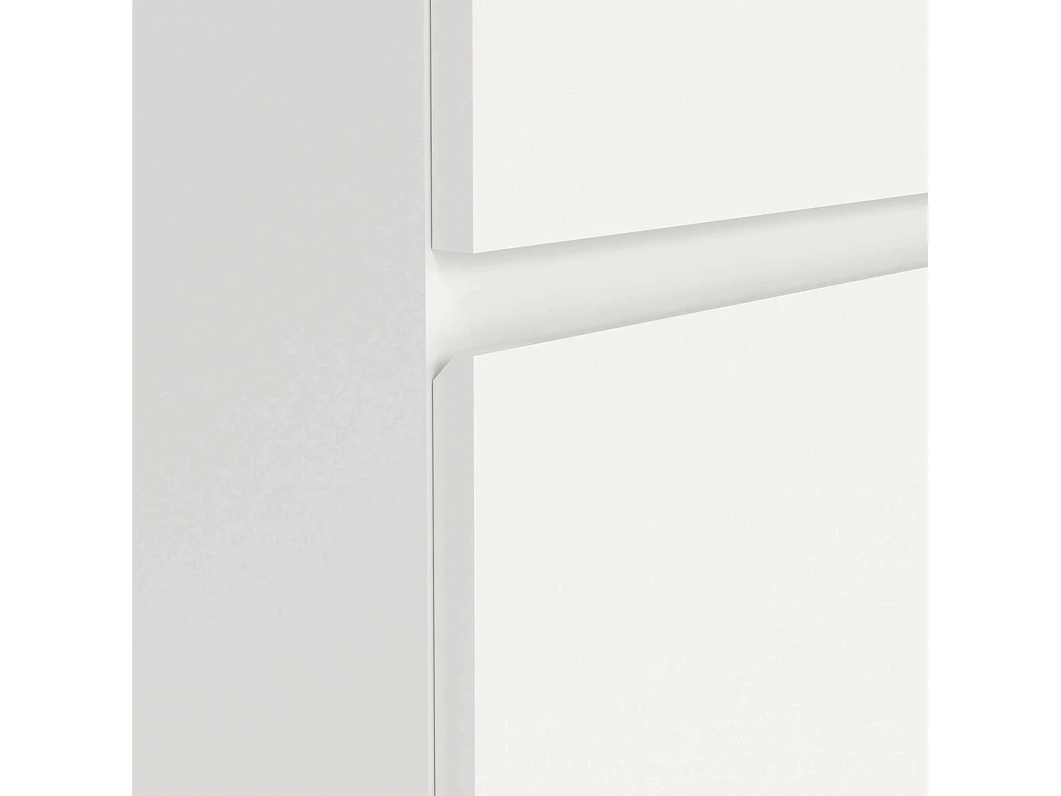 Commode Droman, Commode polyvalente, Commode de chambre, Meuble avec tiroirs, 77x40 h84 cm, Blanc