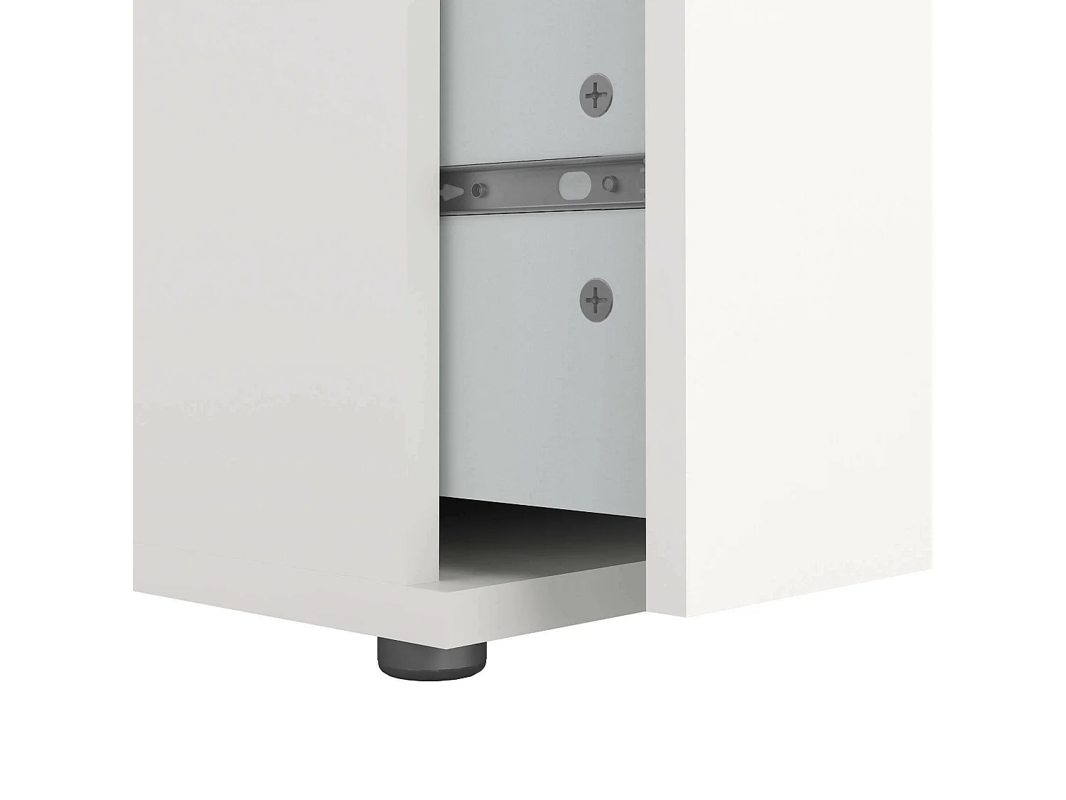 Cajonera Droman, Cómoda multiusos, Cómoda de dormitorio, Gabinete con cajones, 77x40 h84 cm, Blanco