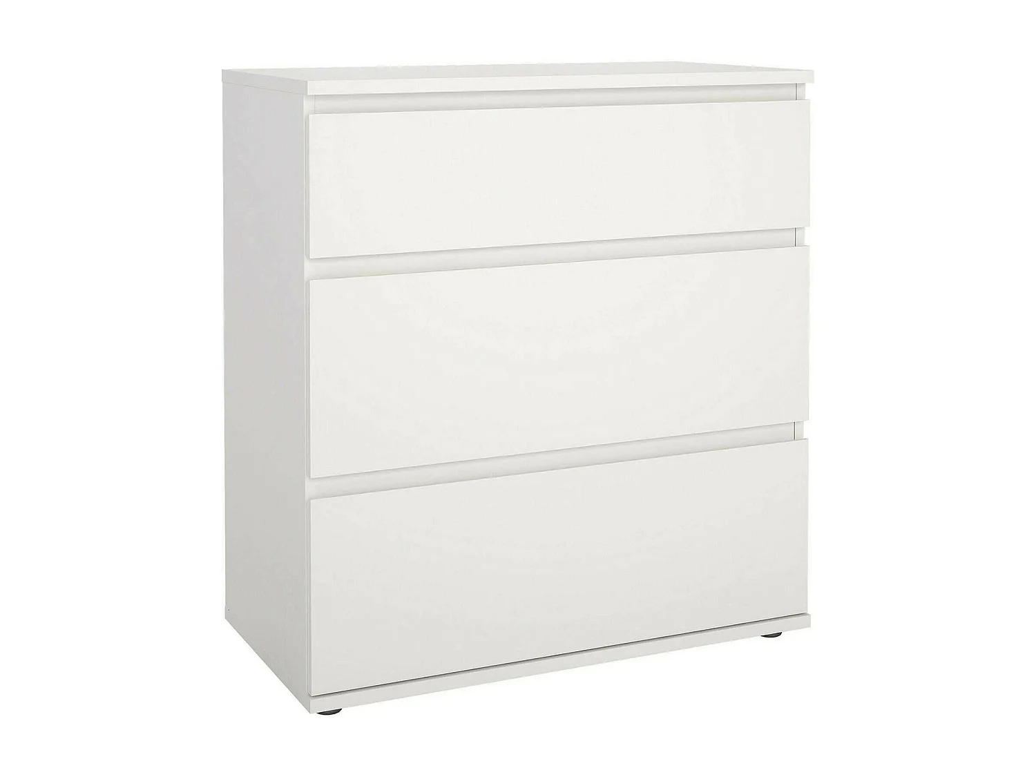 Commode Droman, Commode polyvalente, Commode de chambre, Meuble avec tiroirs, 77x40 h84 cm, Blanc