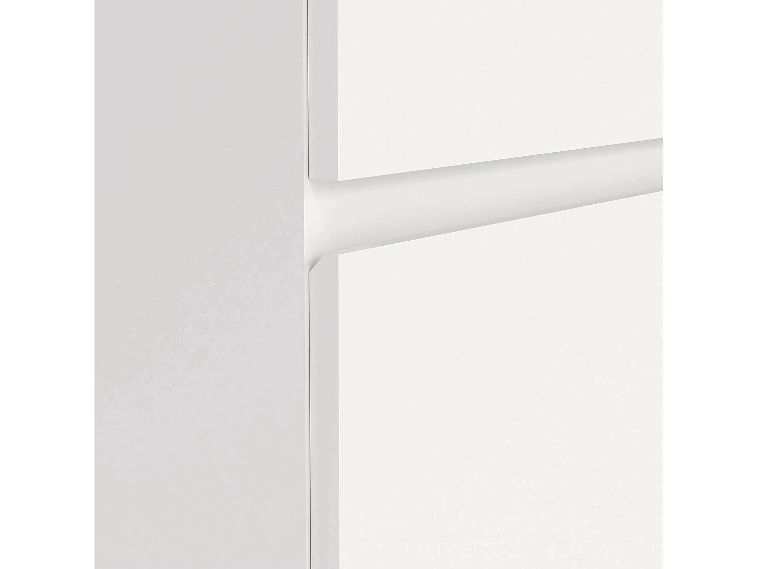 Commode Droman, Commode polyvalente, Commode de chambre, Meuble avec tiroirs, 77x40 h84 cm, Blanc