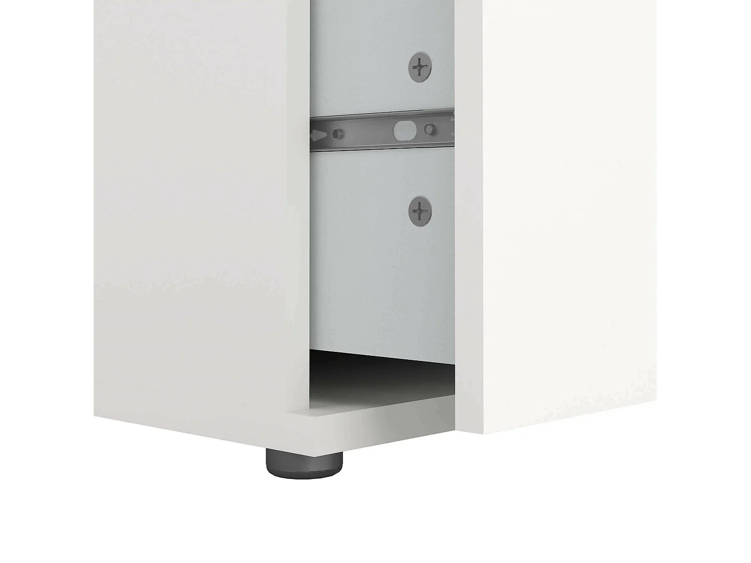 Commode Droman, Commode polyvalente, Commode de chambre, Meuble avec tiroirs, 77x40 h84 cm, Blanc