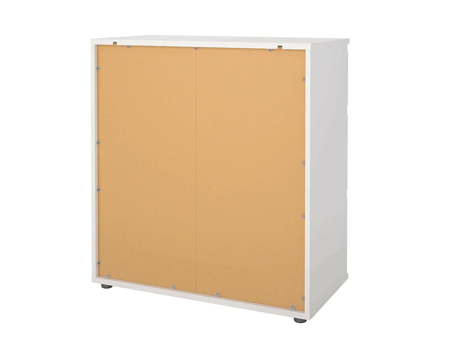Commode Droman, Commode polyvalente, Commode de chambre, Meuble avec tiroirs, 77x40 h84 cm, Blanc