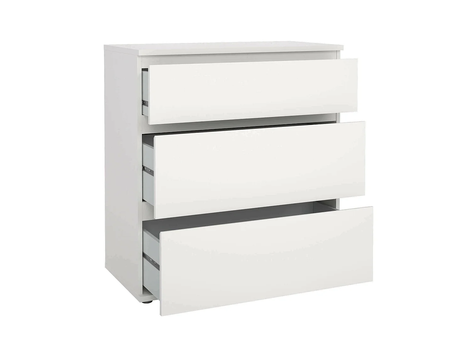 Commode Droman, Commode polyvalente, Commode de chambre, Meuble avec tiroirs, 77x40 h84 cm, Blanc