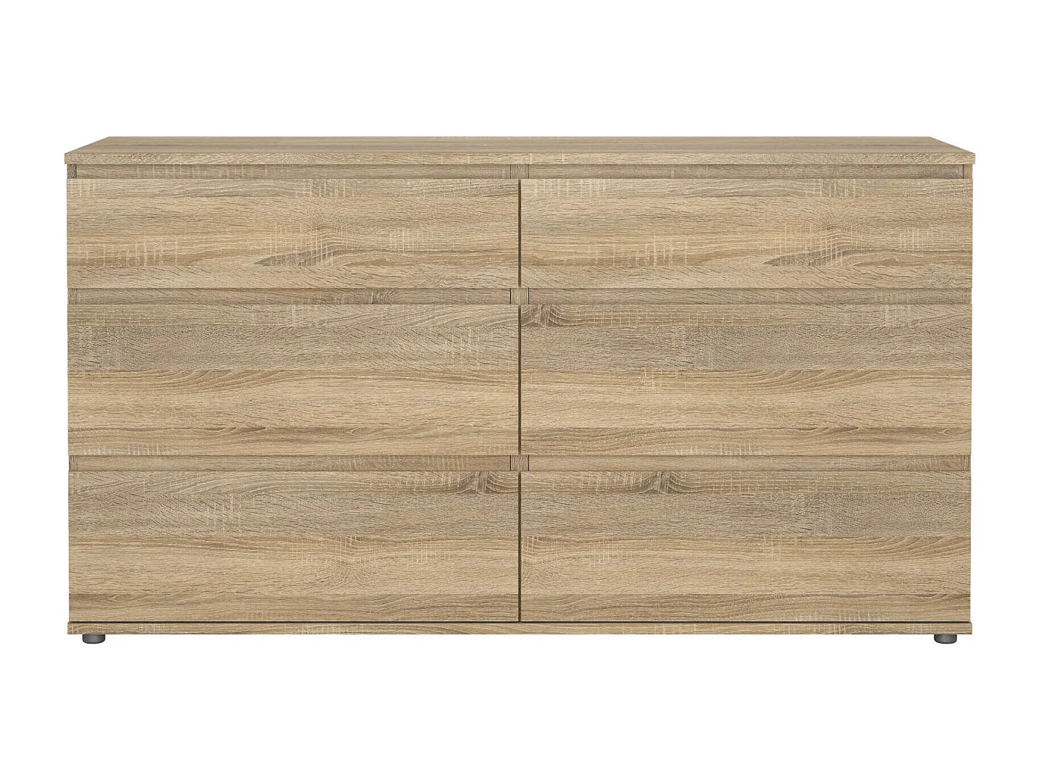 Cómoda Drivier, Cómoda multiusos, Cómoda de quarto, Armário com gavetas, 153x50 h84 cm, Carvalho