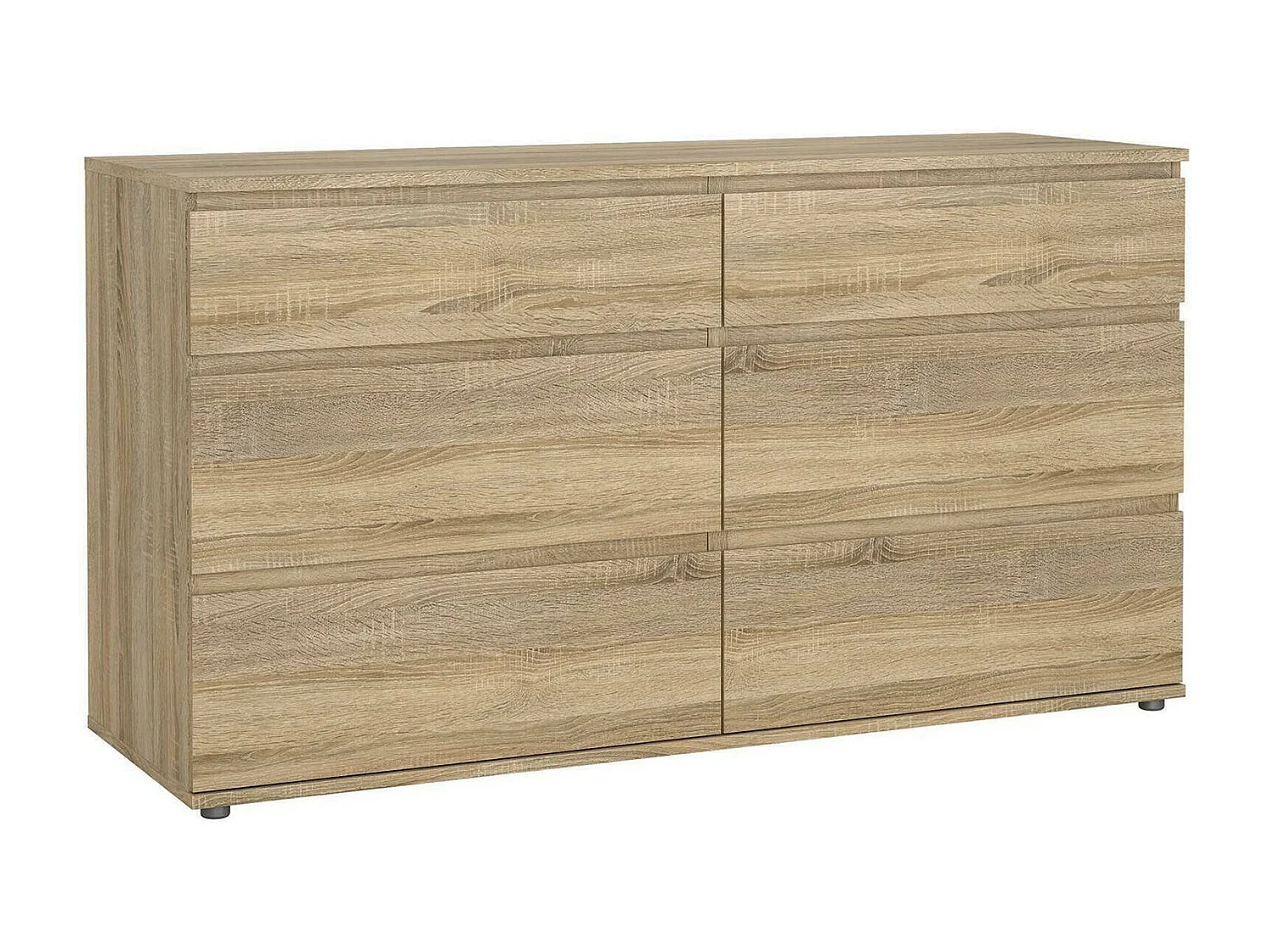 Commode Drivier, Commode polyvalente, Commode de chambre, Meuble avec tiroirs, 153x50 h84 cm, Chêne