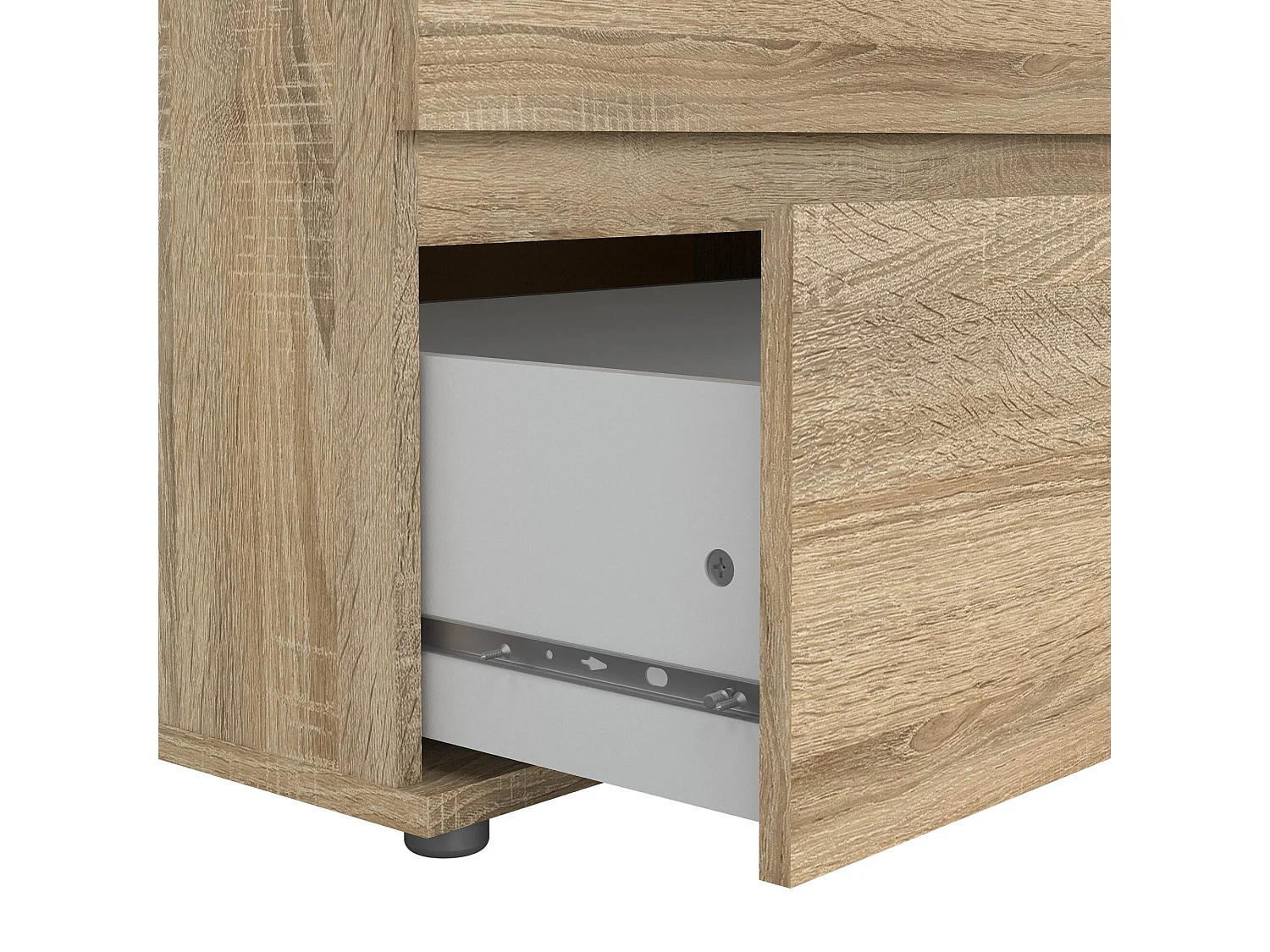 Commode Drivier, Commode polyvalente, Commode de chambre, Meuble avec tiroirs, 153x50 h84 cm, Chêne