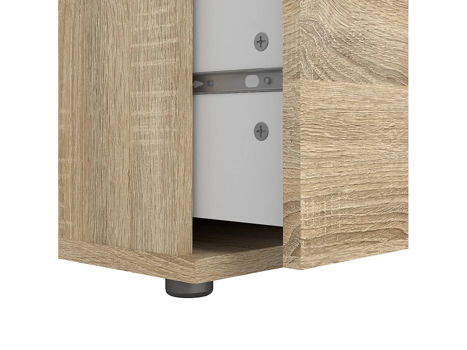 Commode Droman, Commode polyvalente, Commode de chambre, Meuble avec tiroirs, 77x40 h84 cm, Chêne