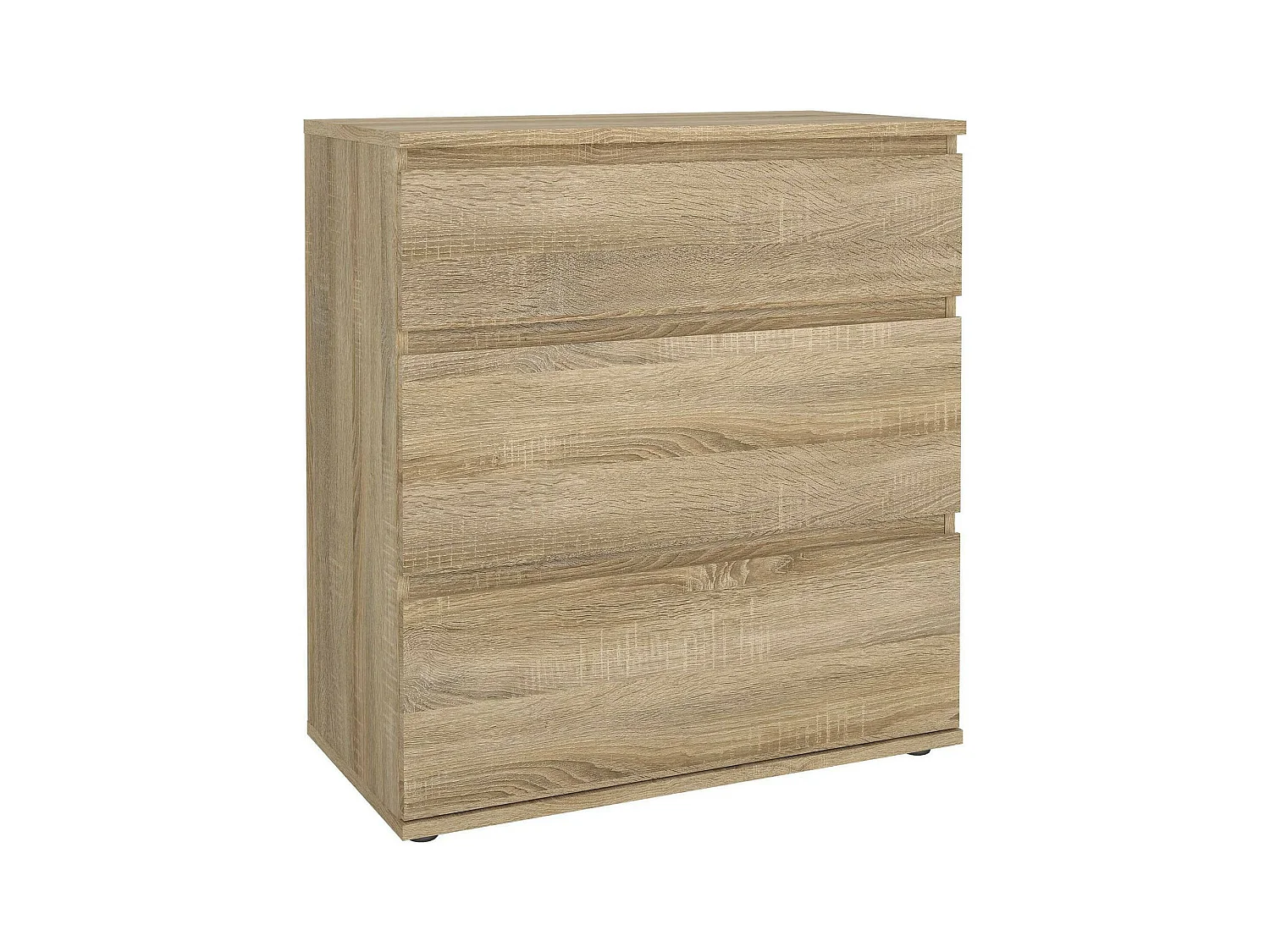 Commode Droman, Commode polyvalente, Commode de chambre, Meuble avec tiroirs, 77x40 h84 cm, Chêne