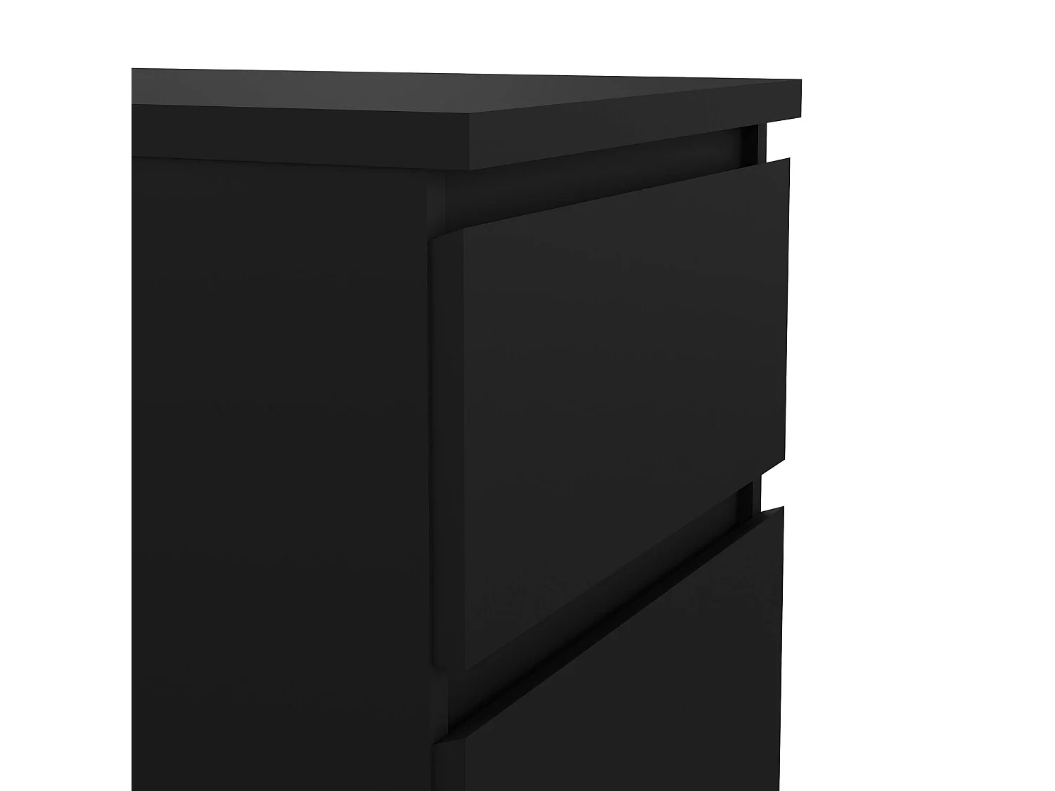 Commode Drobott, Commode polyvalente, Commode de chambre, Meuble avec tiroirs, 50x40 h111 cm, Noir