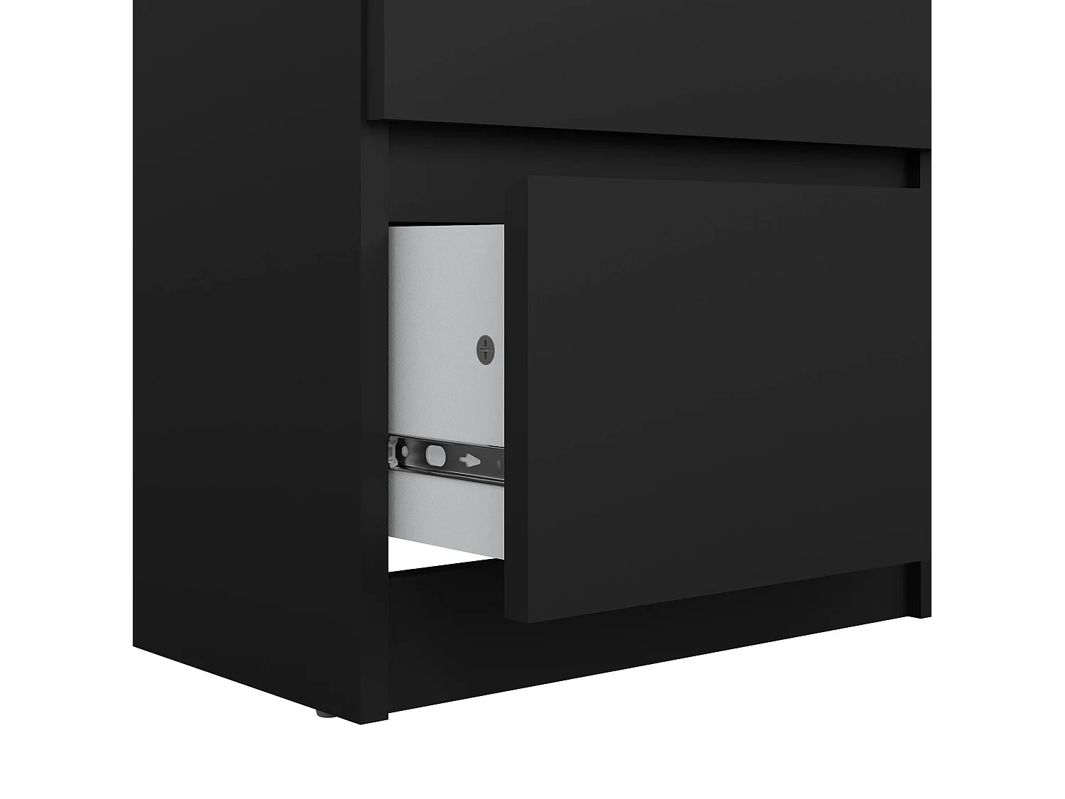 Commode Drobott, Commode polyvalente, Commode de chambre, Meuble avec tiroirs, 50x40 h111 cm, Noir