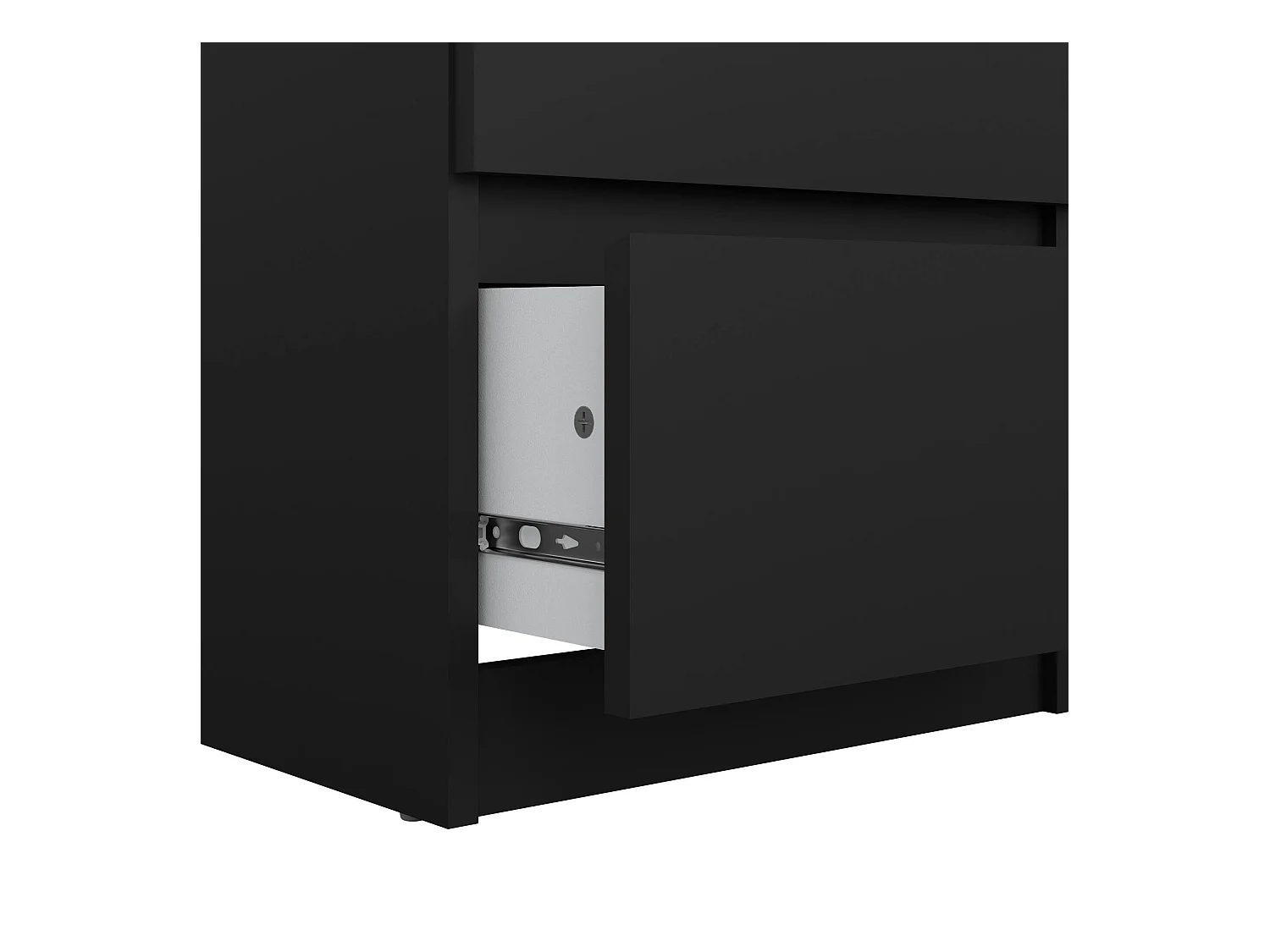 Commode Drobott, Commode polyvalente, Commode de chambre, Meuble avec tiroirs, 50x40 h111 cm, Noir