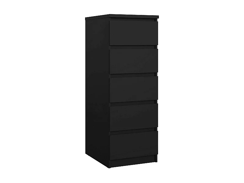 Dmora - Cassettiera Achaldi, 50x40 h111 cm, Nero