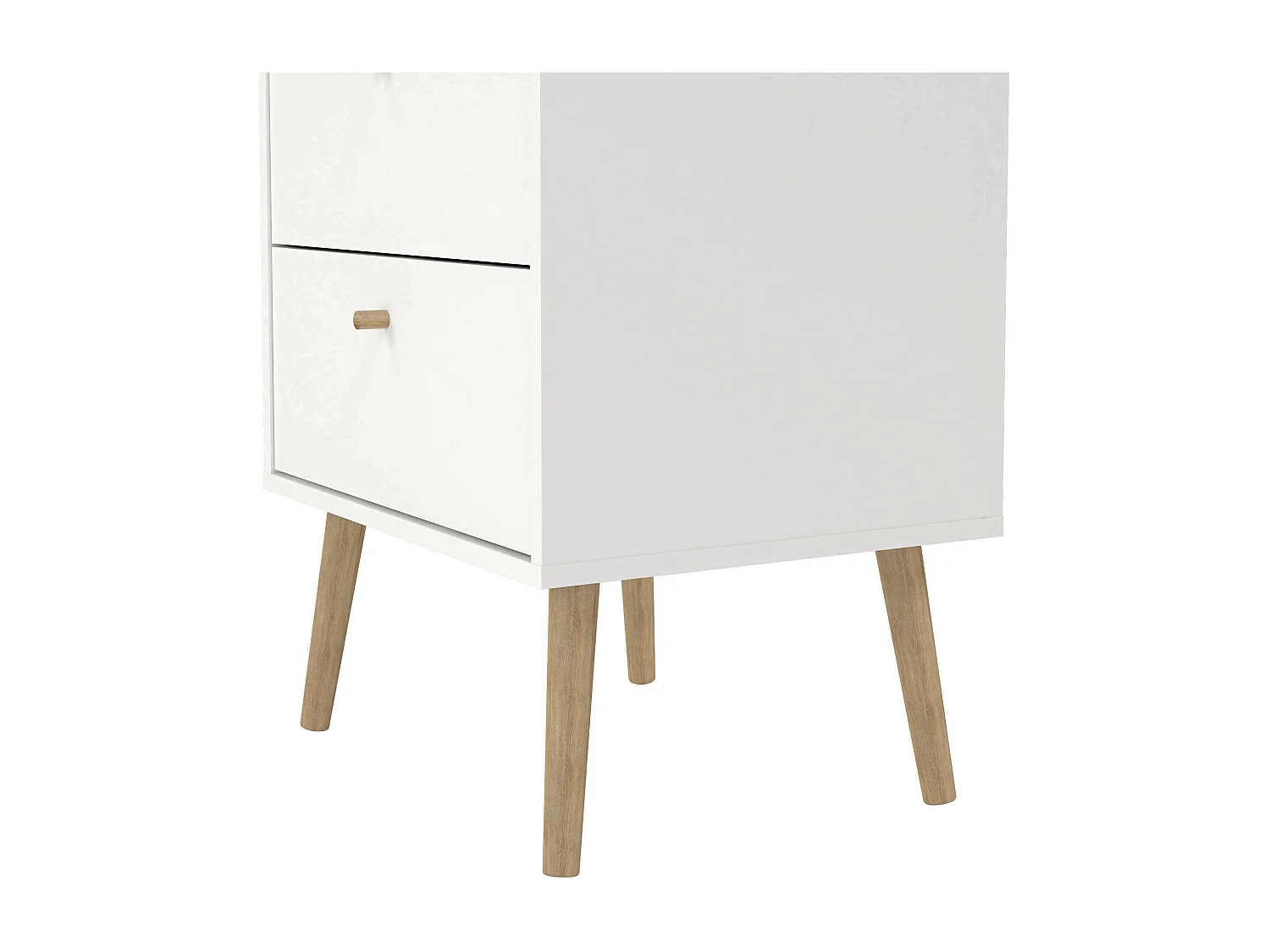 Commode Driv, Commode polyvalente, Commode de chambre, Meuble avec tiroirs, 50x39 h120 cm, Blanc