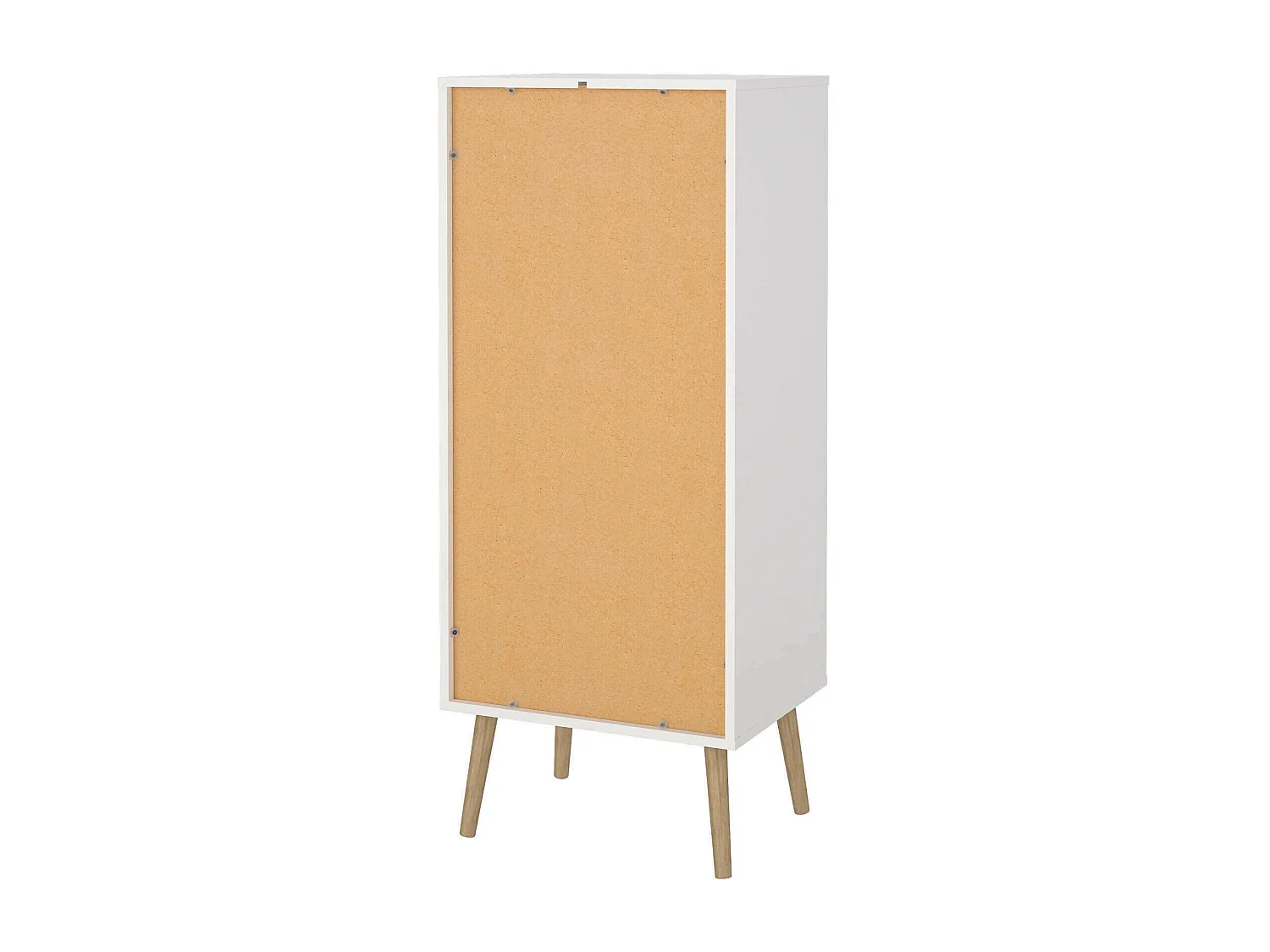 Commode Driv, Commode polyvalente, Commode de chambre, Meuble avec tiroirs, 50x39 h120 cm, Blanc