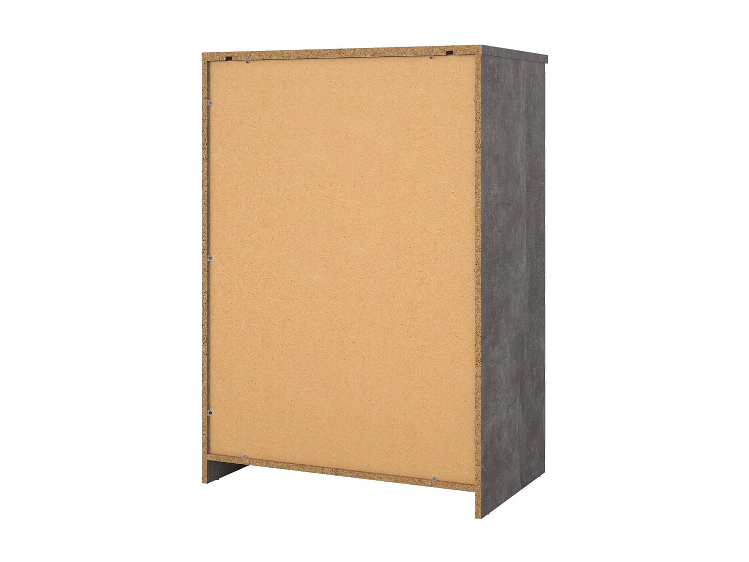 Cajonera Drivalt, Cómoda multiusos, Cómoda de dormitorio, Gabinete con cajones, 77x50 h111 cm, Cemento y Blanco