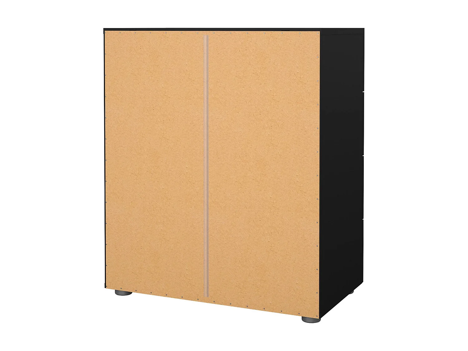 Commode Dromagn, Commode polyvalente, Commode de chambre, Meuble avec tiroirs, 70x40 h82 cm, Noir