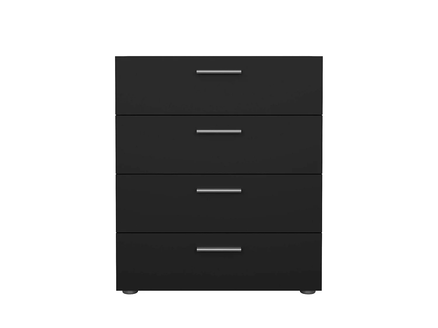 Commode Dromagn, Commode polyvalente, Commode de chambre, Meuble avec tiroirs, 70x40 h82 cm, Noir