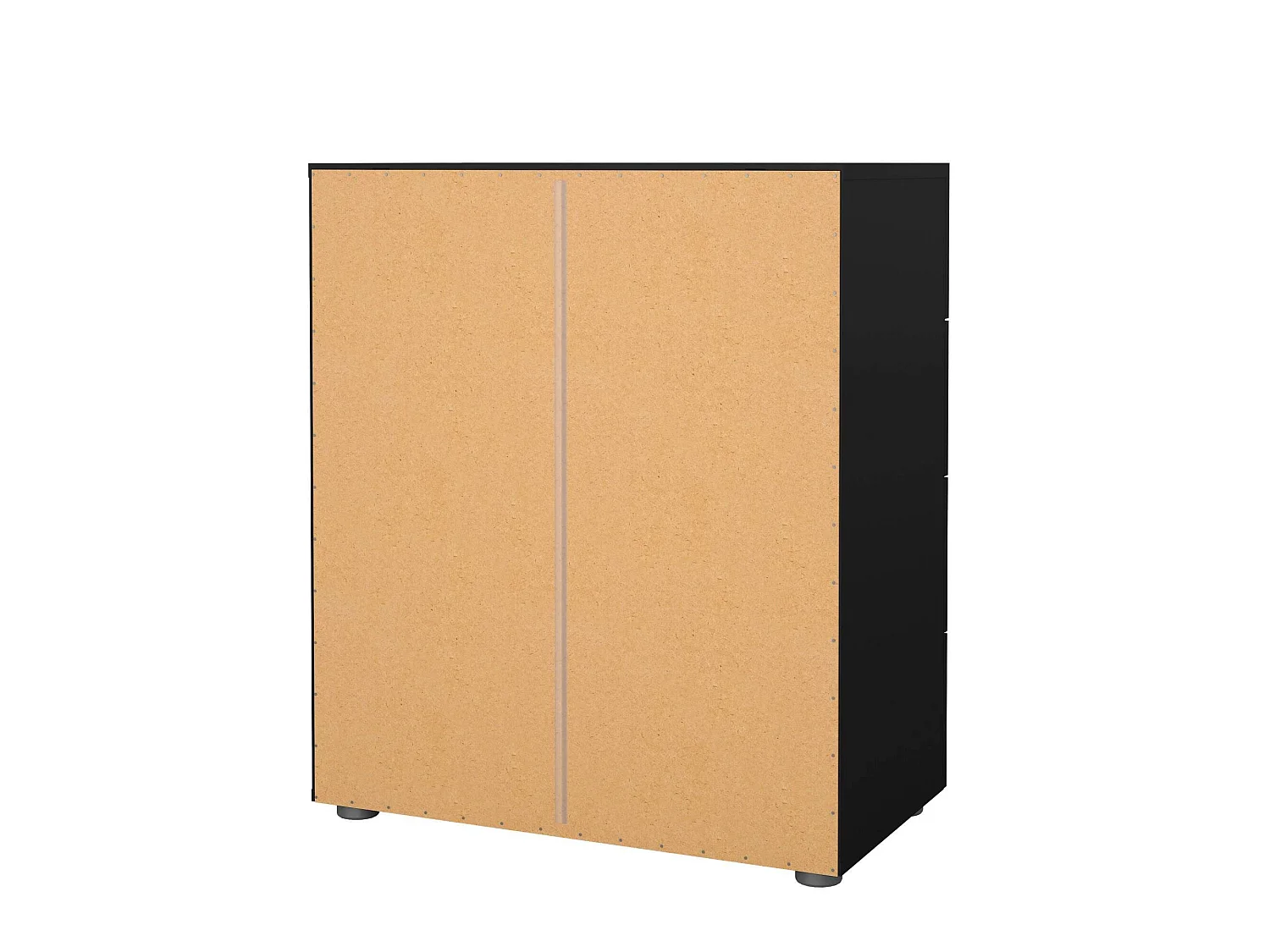 Commode Dromagn, Commode polyvalente, Commode de chambre, Meuble avec tiroirs, 70x40 h82 cm, Noir