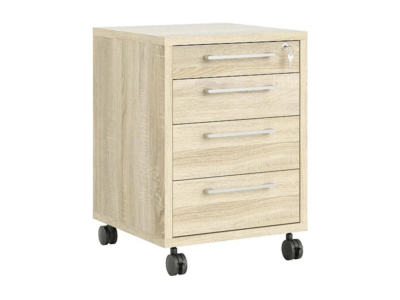 Dromer ladekast, Multifunctionele ladekast, Slaapkamerdressoir, Kast met laden, 49x48 h68 cm, Eiken