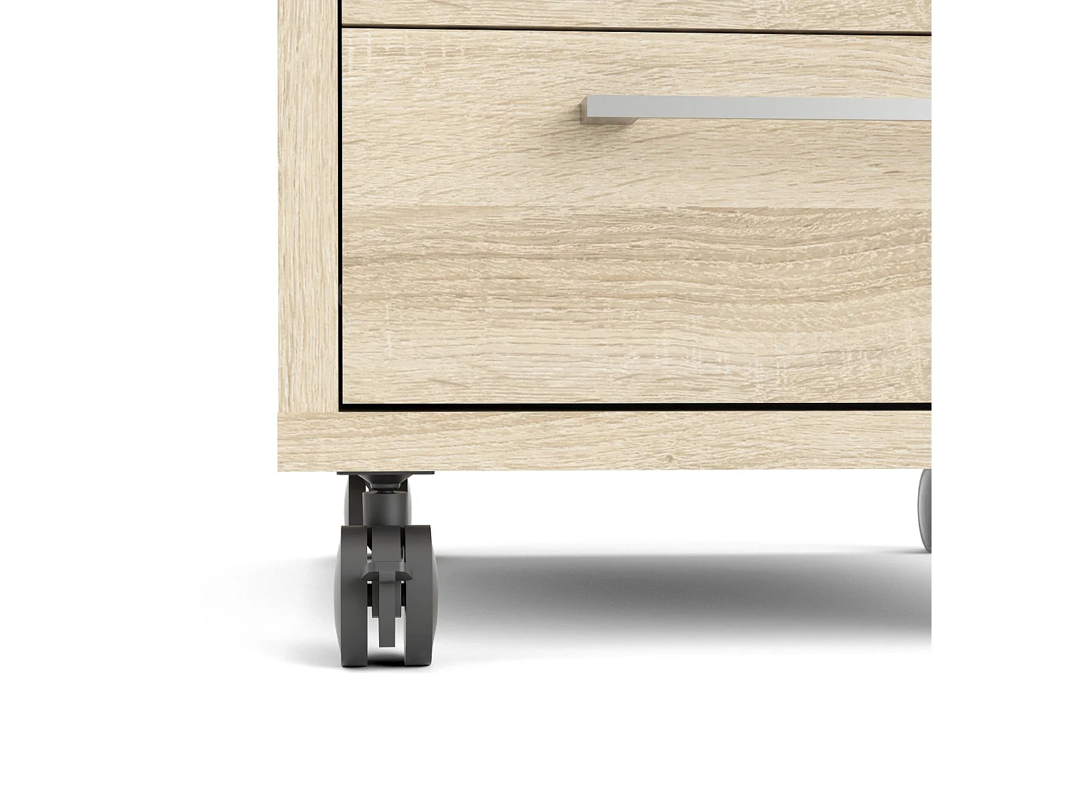 Commode Dromer, Commode polyvalente, Commode de chambre, Meuble avec tiroirs, 49x48 h68 cm, Chêne