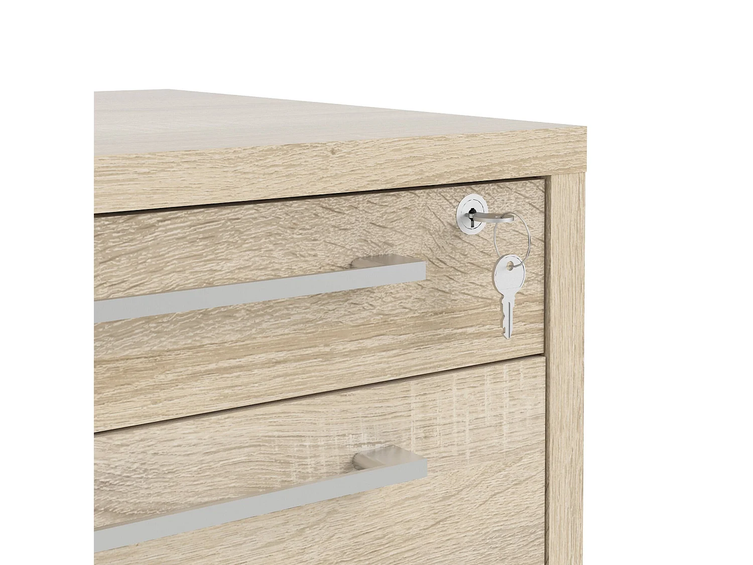 Cassettiera Ariosto, 4 Cassetti, 48.2x49.1x68.2h cm Marrone Quercia