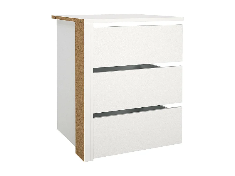 Dmora - Cassettiera Giacarta, 57x55 h70 cm, Bianco