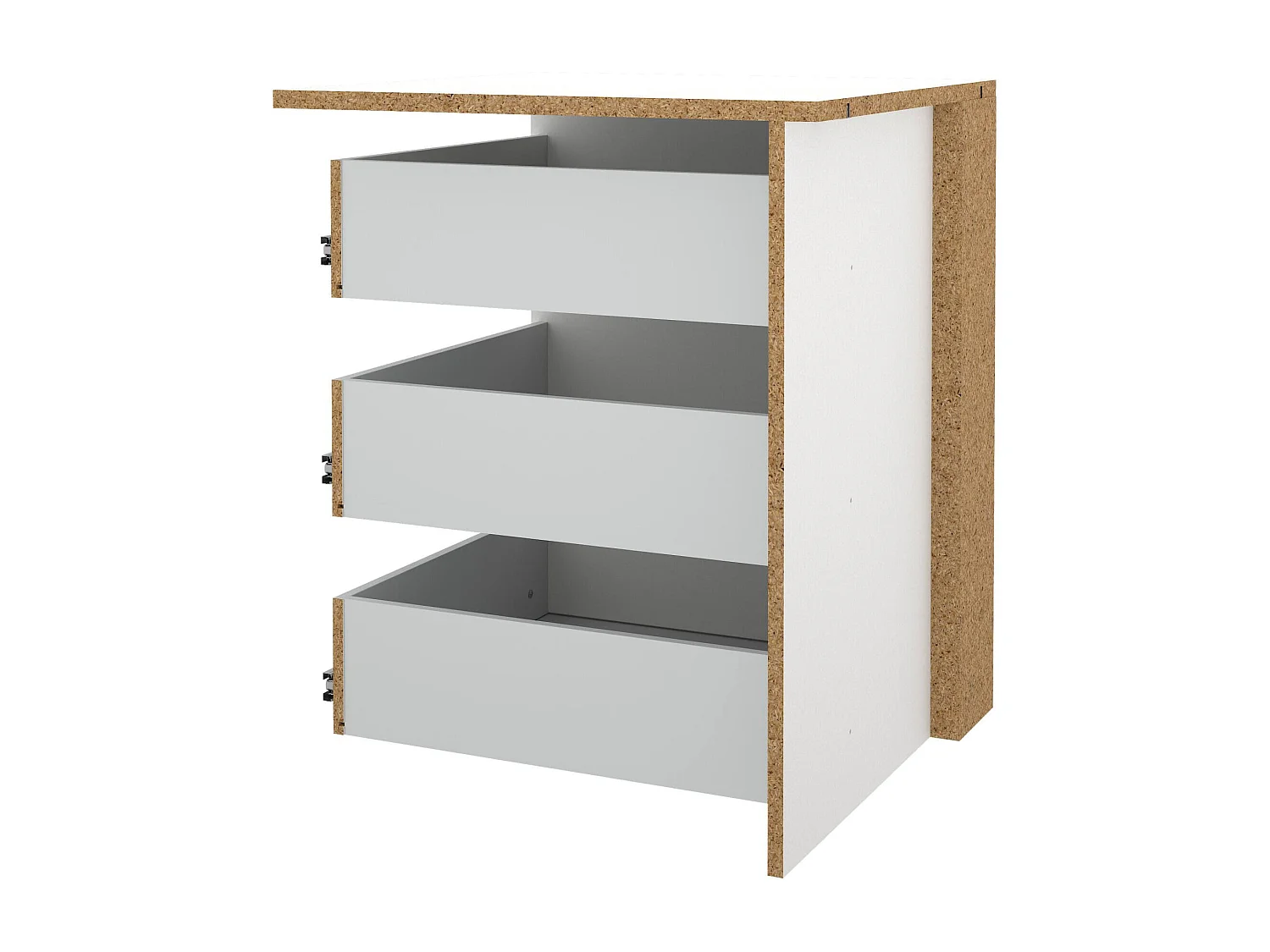 Droncol ladekast, Multifunctionele ladekast, Slaapkamerdressoir, Kast met laden, 57x55 h70 cm, Wit